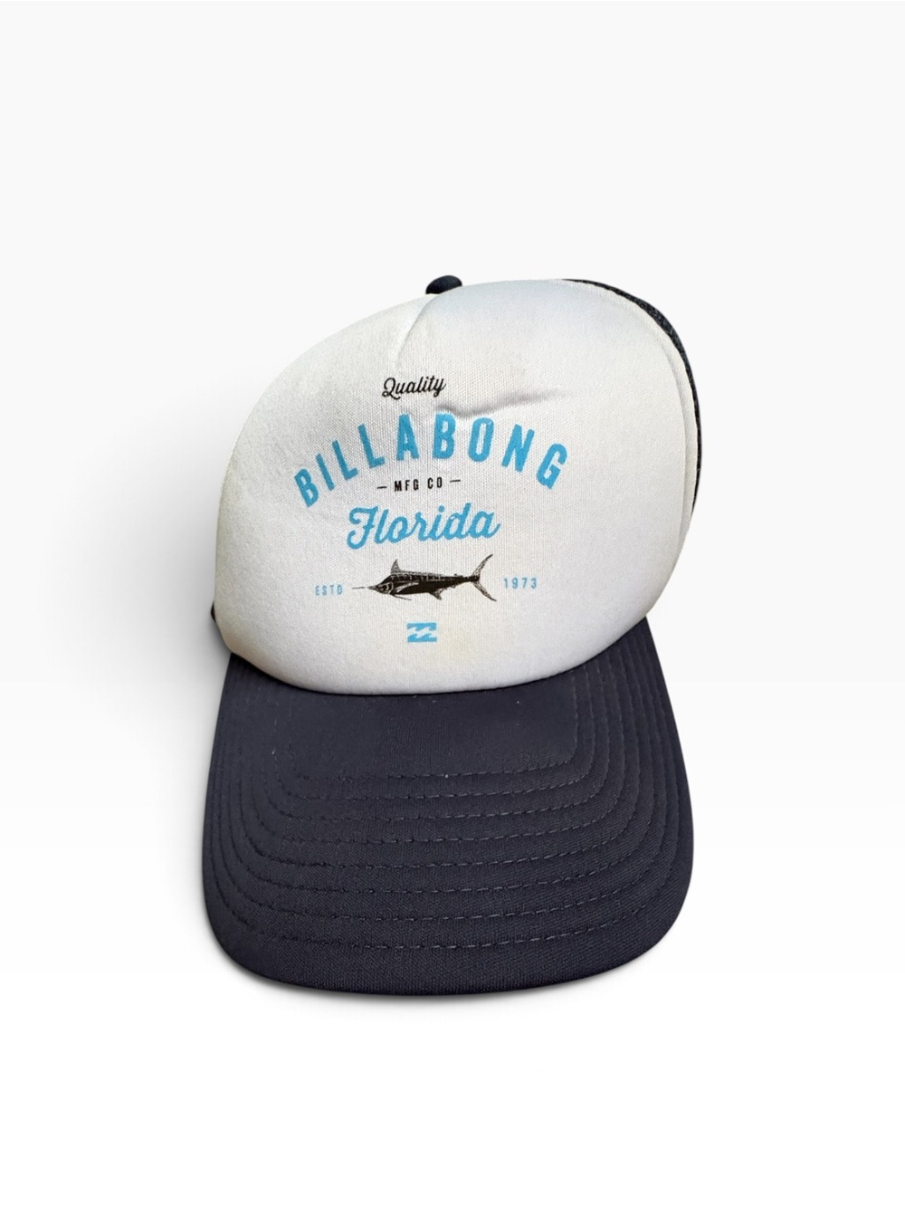 Billabong Kids Two-Tone Florida Trucker Hat - White & Navy